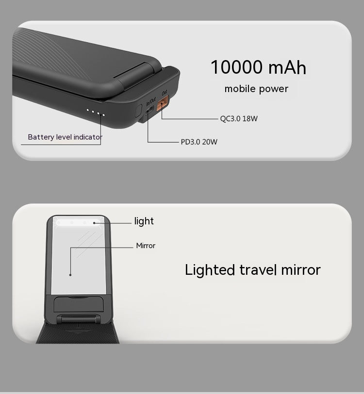 Chargeur sans fil pliable 10000 MA Power Bank