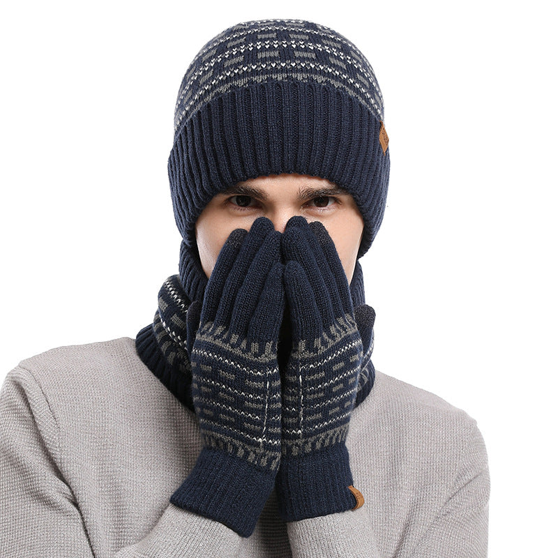 Ensemble de chapeaux casual chaud pour hommes