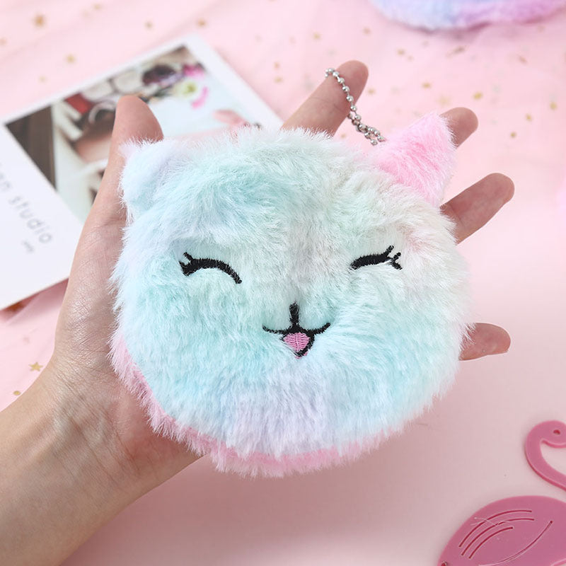 Portefeuille en peluche de chat pour enfants