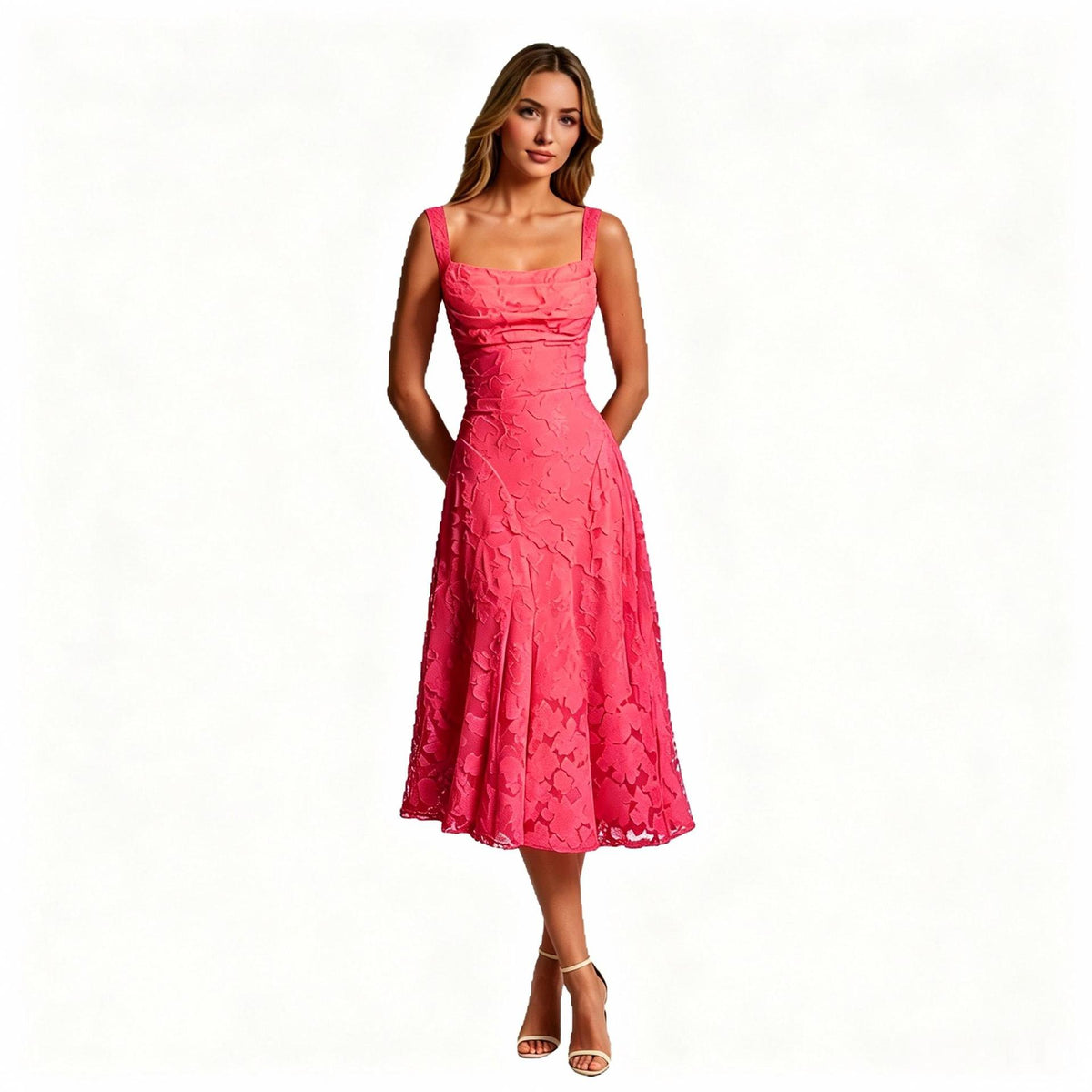 Robe de cocktail spaghetti-strap