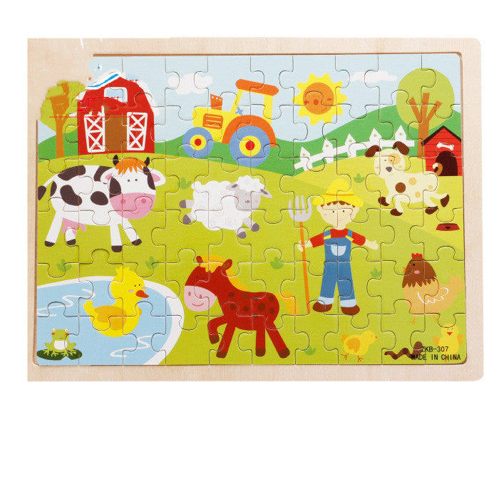 Enfants en bois Enfants Puzzle éducation précoce 60 pièces