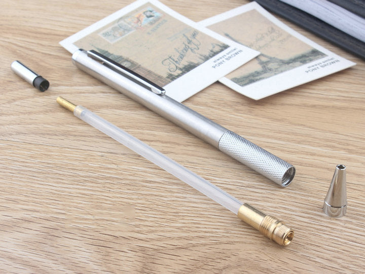Mechanical action of a metal propelling pencil