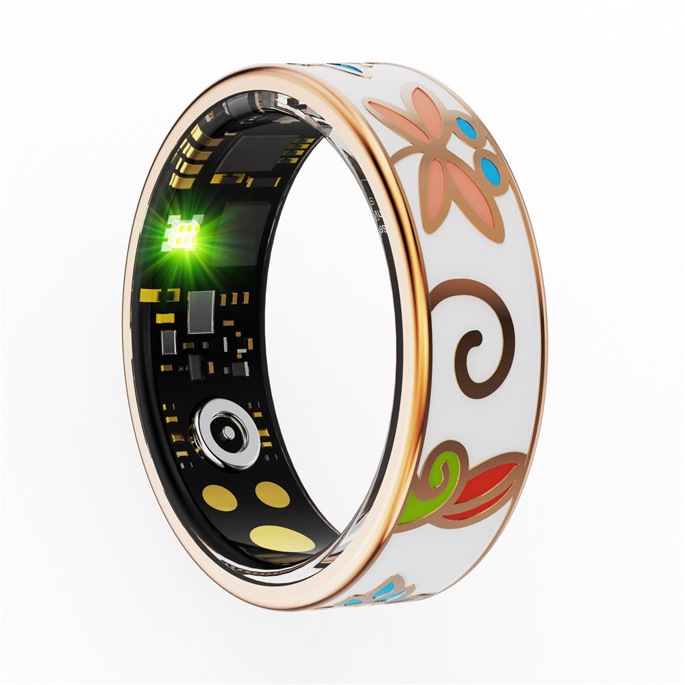 Acier inoxydable Electroplating Smart Anneau Lumineux Dragon Pattern