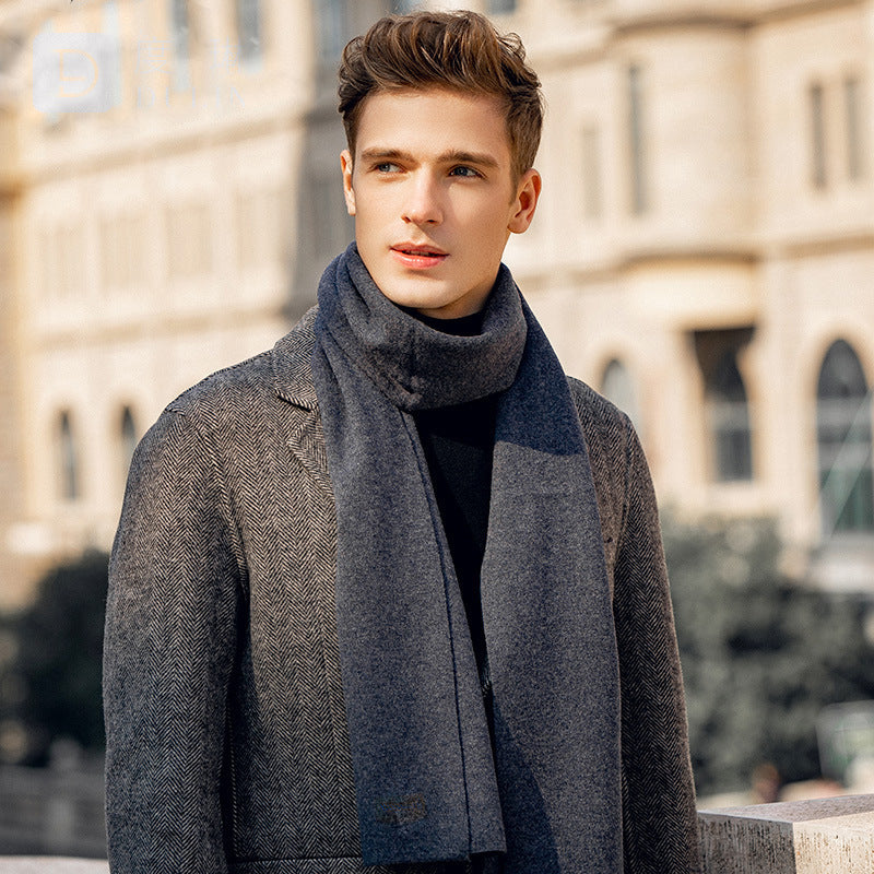 Echarpe tricotée en laine pour homme