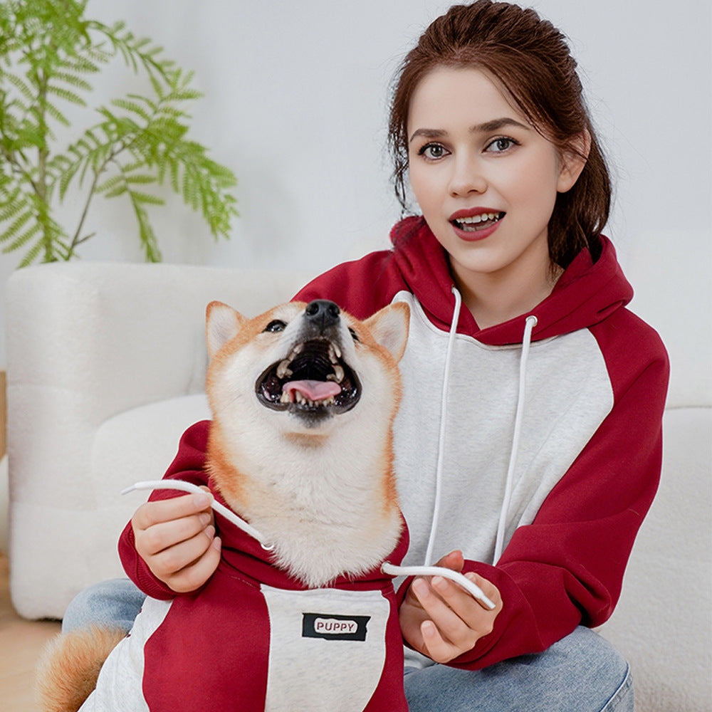 Pet Automne et lettre d'hiver Impression chien brossé Hoody