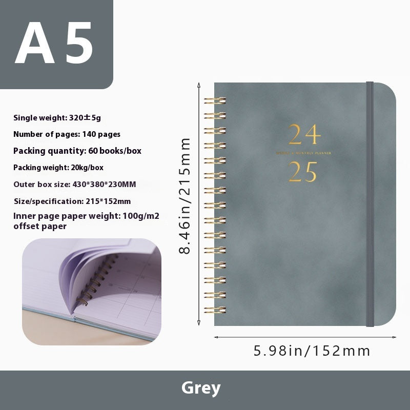 Carnet de notes en métal portable en cuir