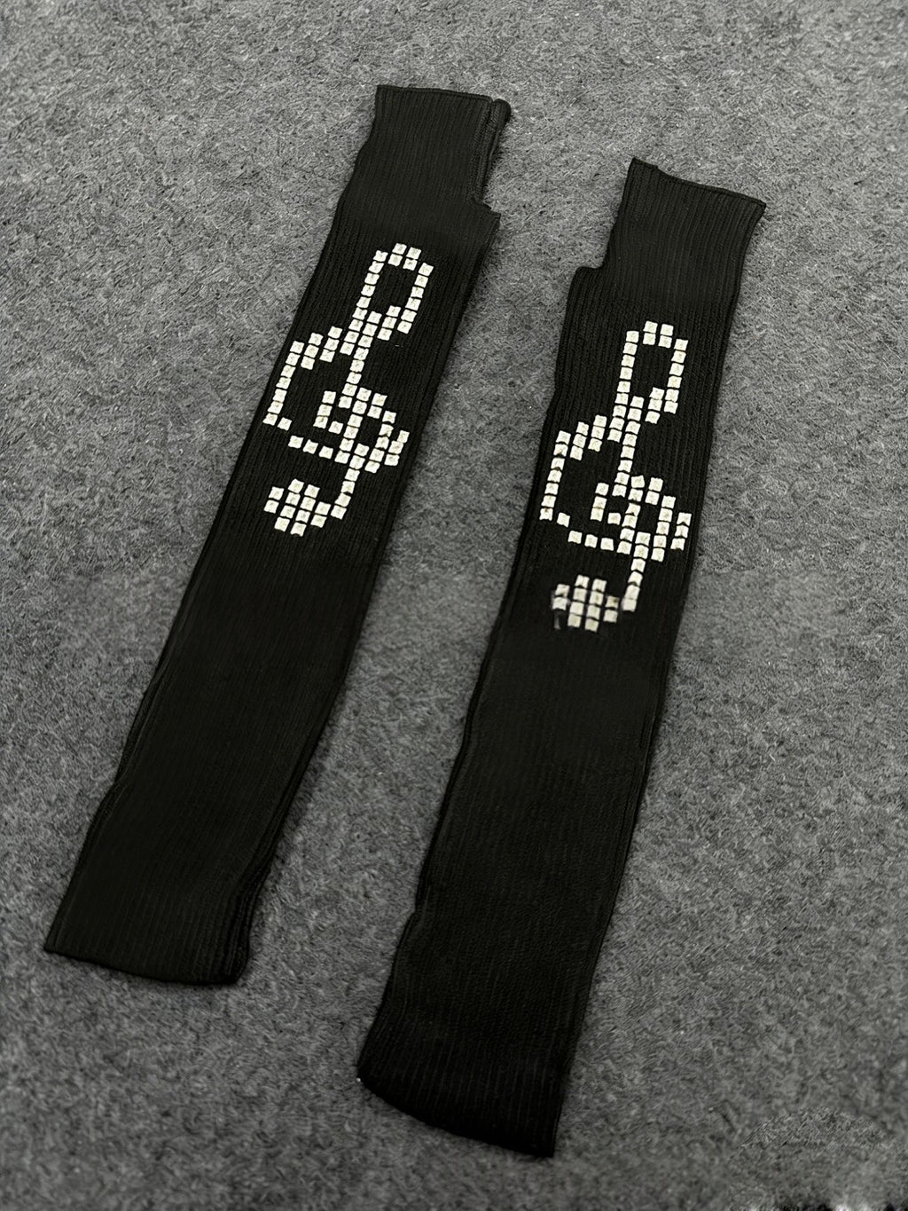 Gants sans doigts à perle croisée tricotée Arm Warmers Bandes-tête Chapeaux et Acces Tiestrendy