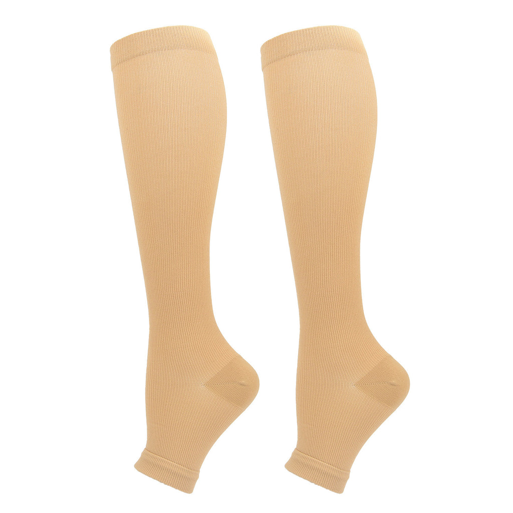 Chaussettes à compression zippées Chaussettes à orteil ouvert