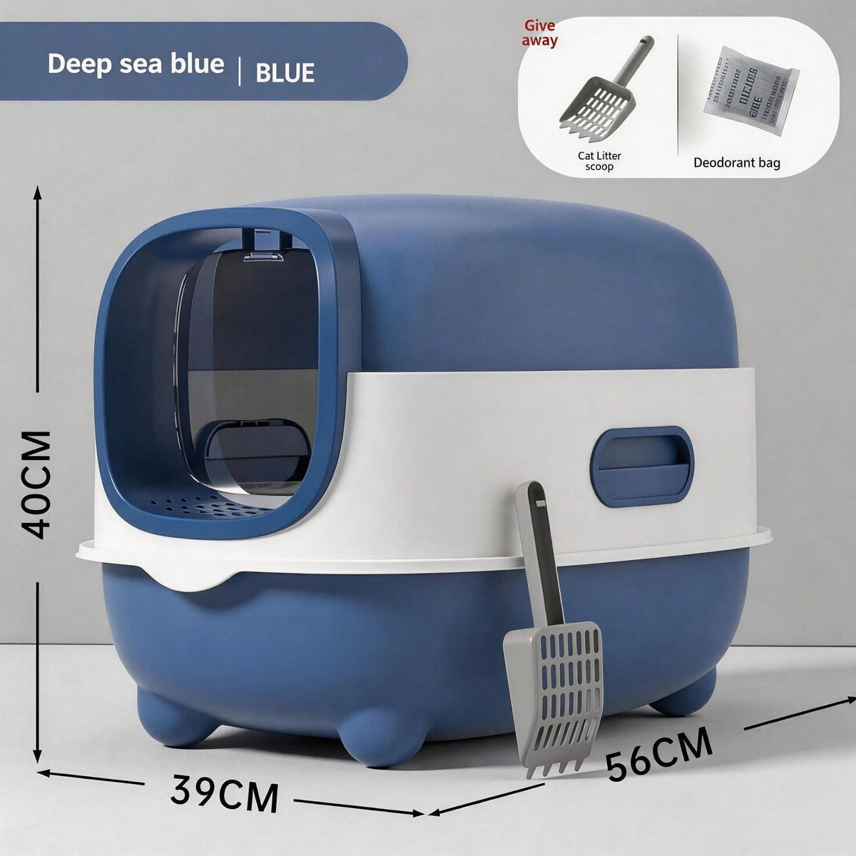 Fully Enclosed Litter Box with UV Sterilization Odor Control