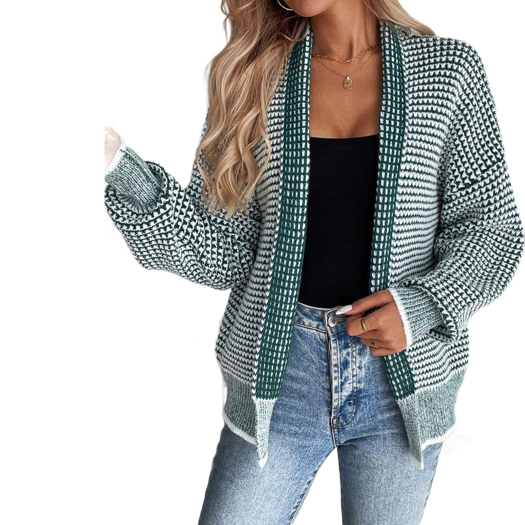 Manteau de sweater en plaqué cardigan pour femmes