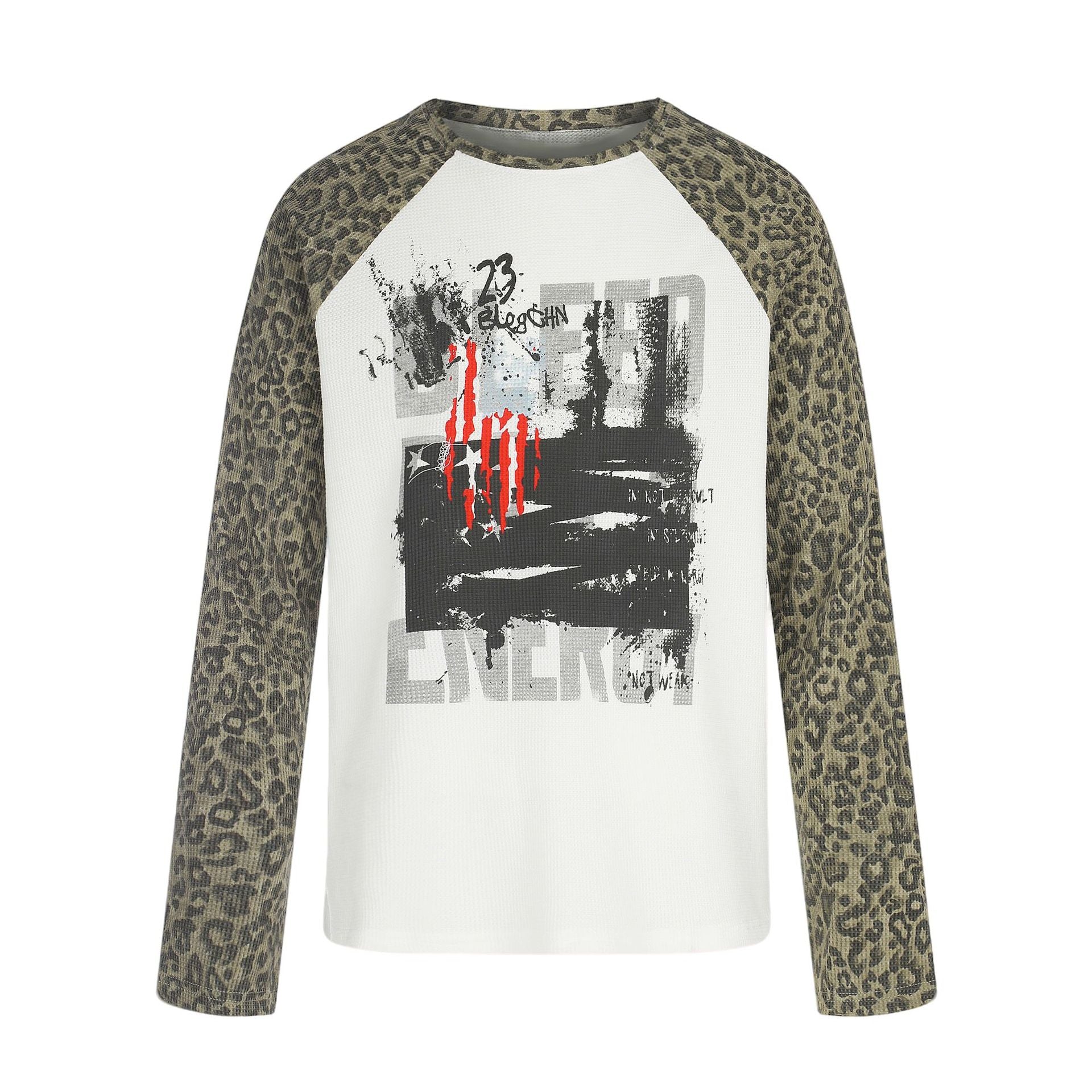 Lettre Graffiti Imprimer T-Shirt Basculant Loose-Fit pour hommes et femmes