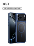 Boîtier de protection pour téléphone portable Shell anti-retour avec bouton magnétique gelé
