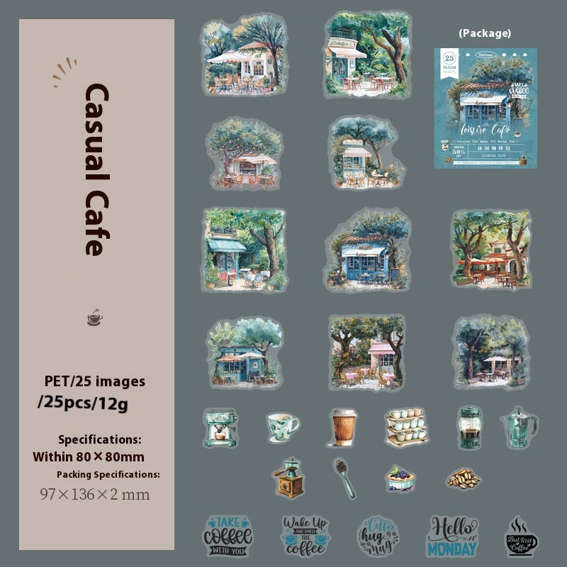 Encounter Cafe Série Sticker Hand Account Package