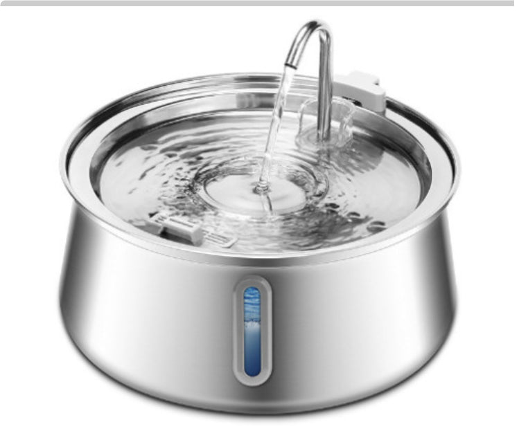 Tous les animaux en acier inoxydable Distributeur d'eau Type de piste ronde Grande capacité Chiens et chats Wat
