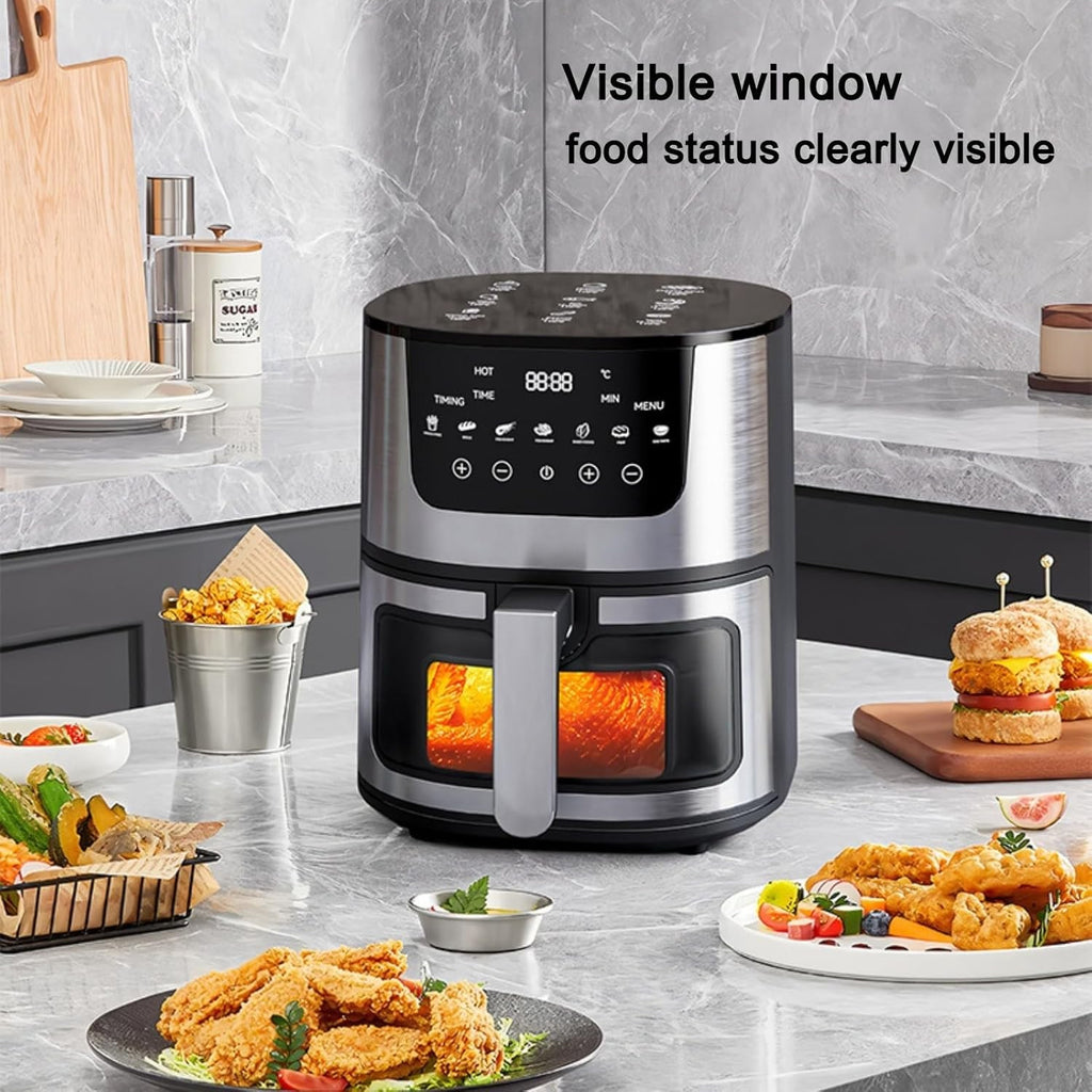 Frise d'air numérique 7L Huile visible Cuisinière de cuisine sans friture Mini four à faible graisse