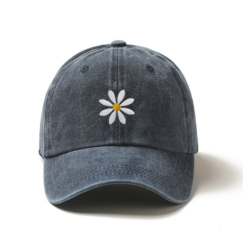 Casquette de baseball brodée avec une couronne ronde en coton et une visière à pic