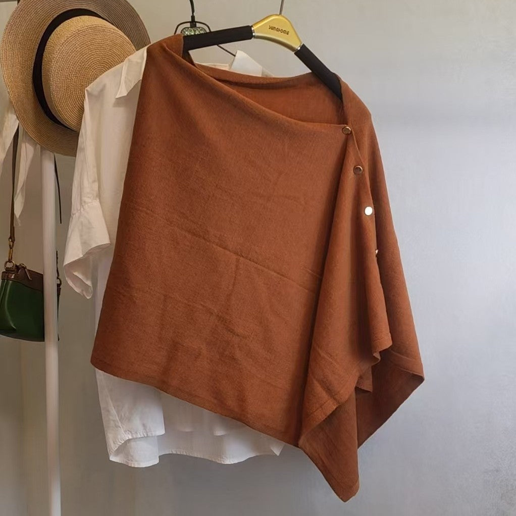 Châle polyvalent Slouchy Knit Vintage Femmes avec un toucher sophistiqué