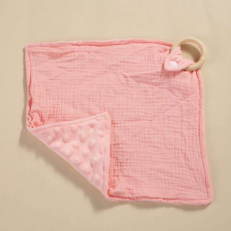 Bite anneau double couche Crêpe Serviette Saliva Baby Doll Square Serviette