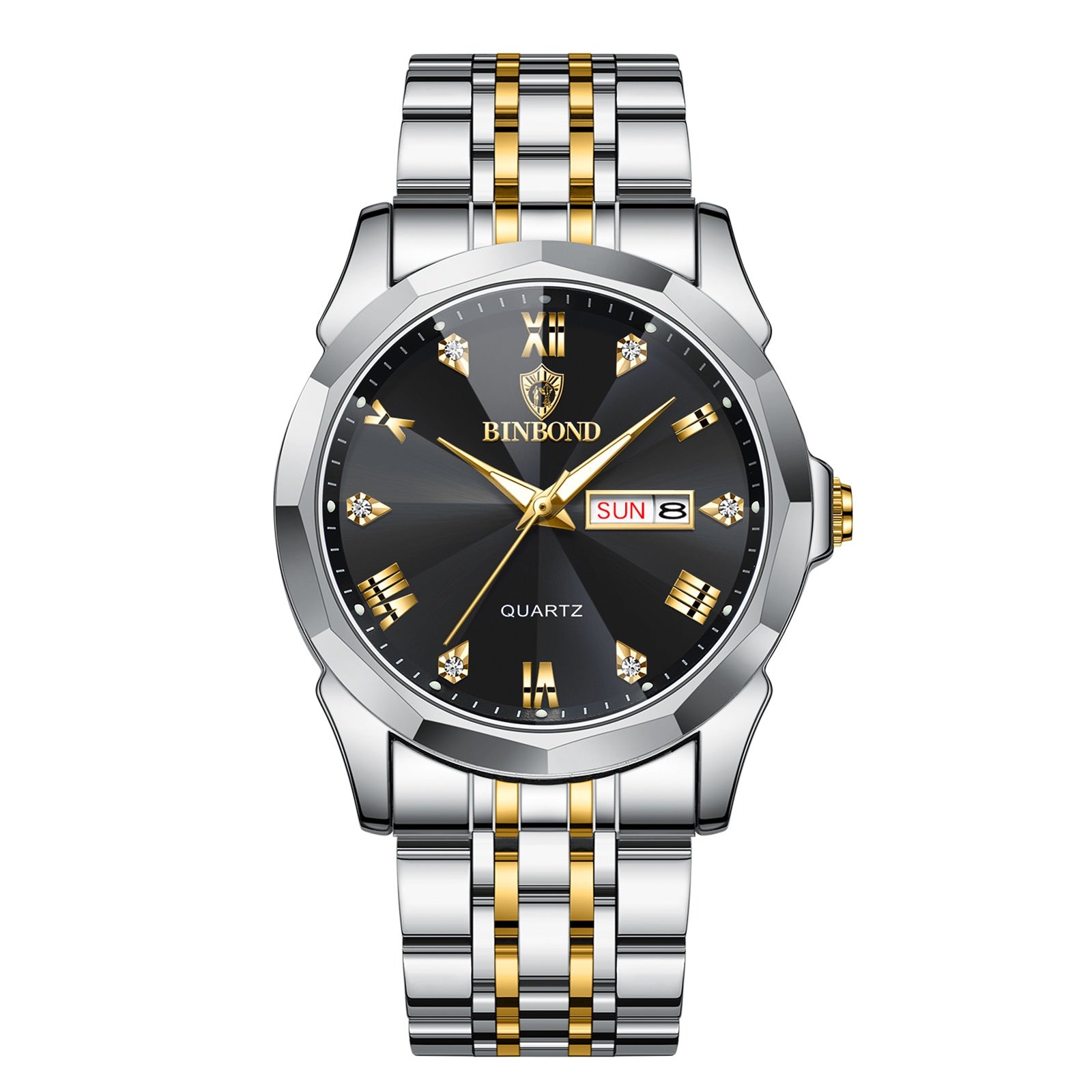 Style homme collège étudiant double calendrier électronique quartz montre étanche