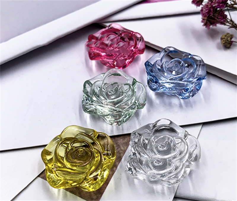 Transparent AB coloré surligneur trou droit Diy perles faites à la main