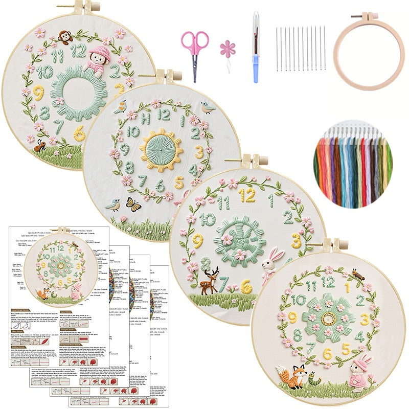 Décoration de l'horloge Broderie Diy Creative Simple Kit Matériau