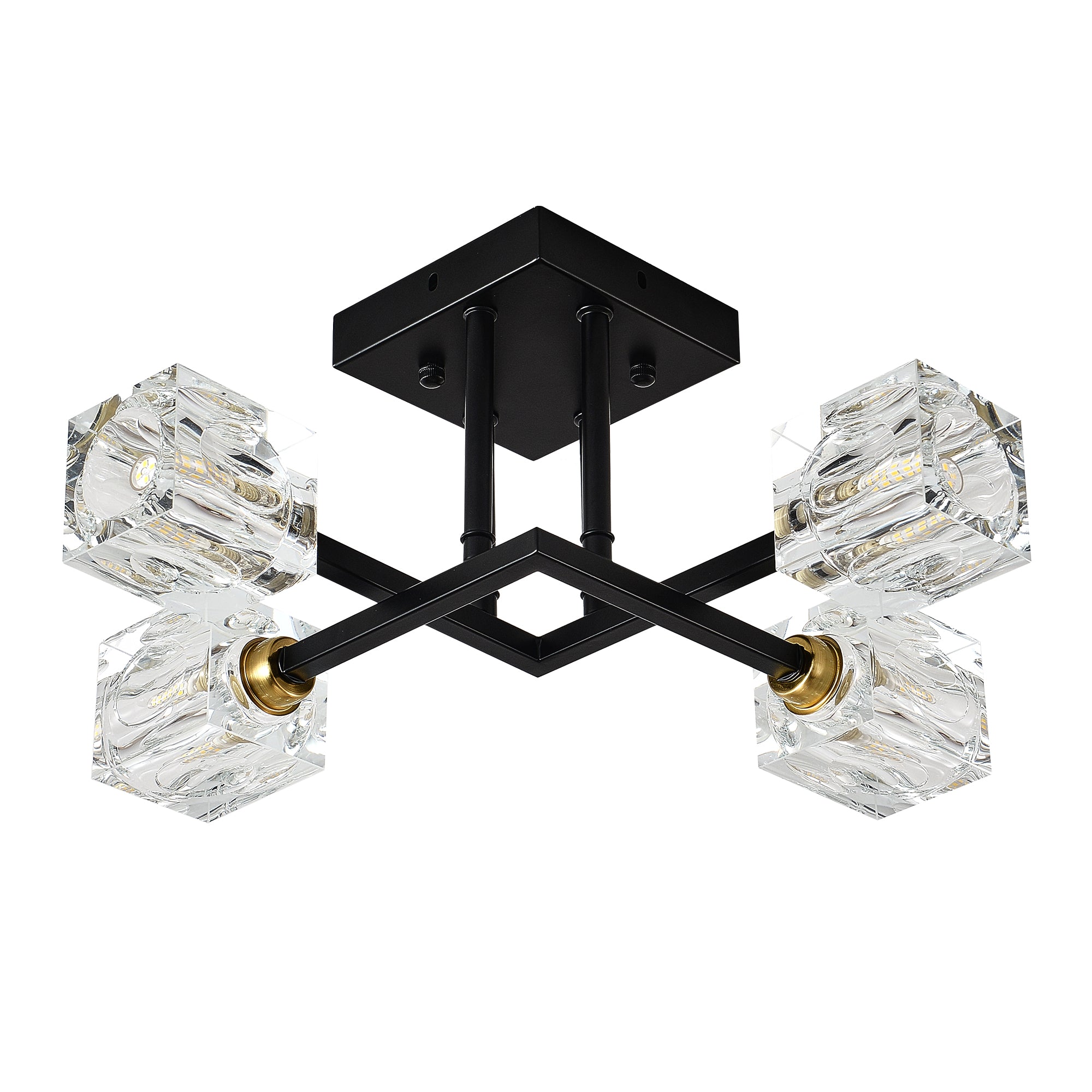 Lumière de plafond moderne en cristal luxueux