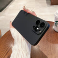 Metallic Paint PC avec Lens Protector Solid Color Phone Case