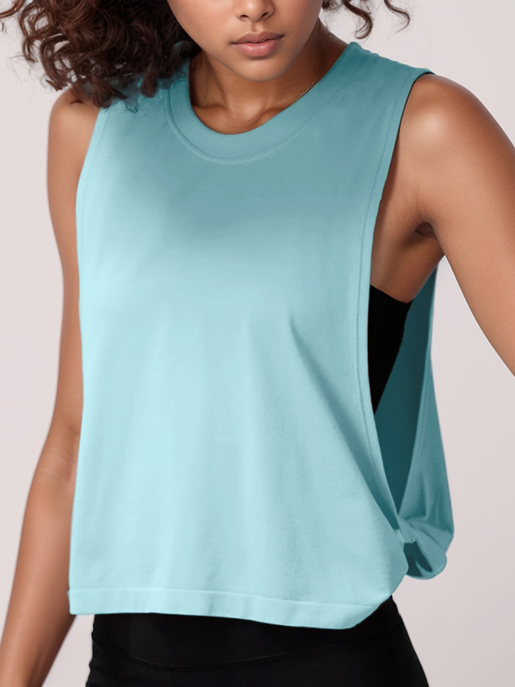 Loose Sleeveless Blouse Sports Veste d'été pour femmes Clo de course respirant léger
