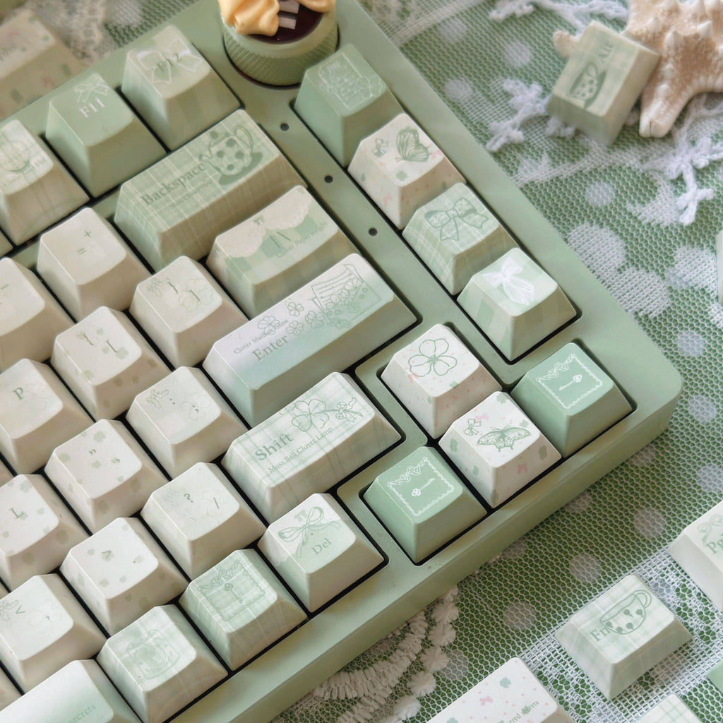 Mossy Patina Riddle Captures de clés Sublimées Mignon et personnalisé clavier mécanique
