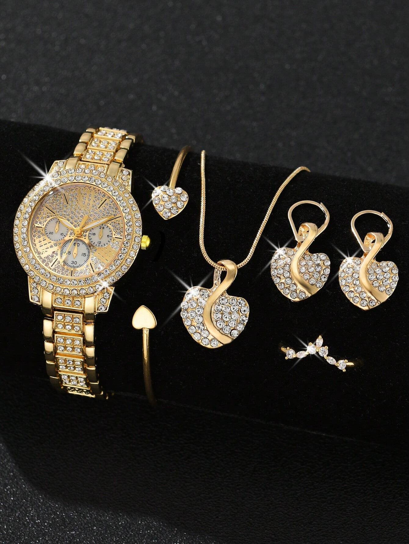 Ensemble de montres haut de gamme à la mode incrustées de diamants