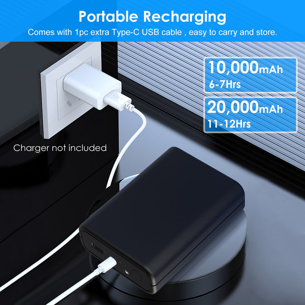 1Pc 10 000mAh OU 20 000mAh 5V 2A Banque de puissance pour vestes chauffées Vestes Pantalons Gants Écharpes