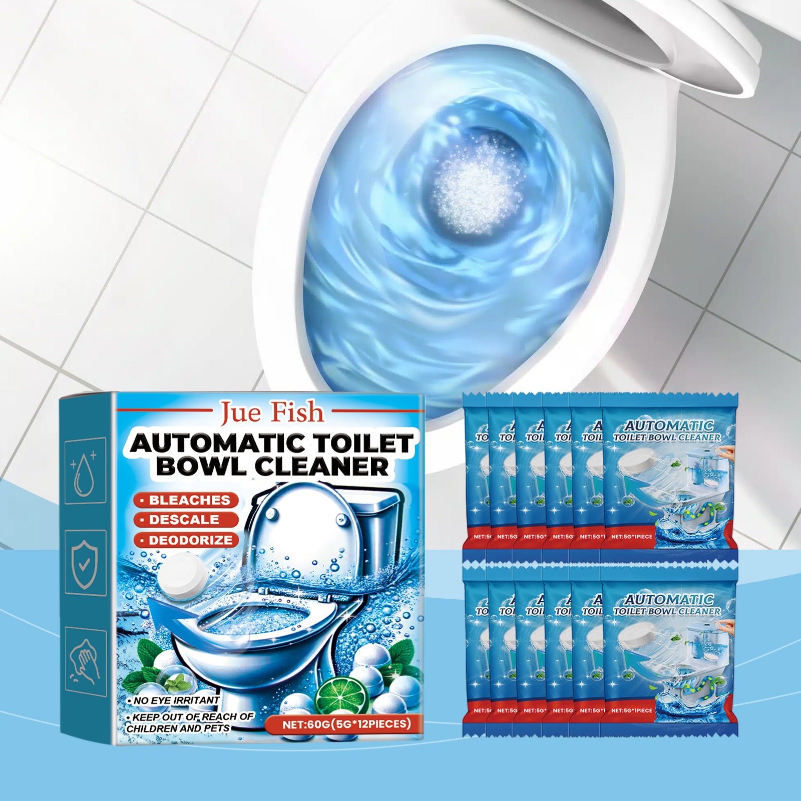 Nettoyage automatique des toilettes Comprimés effervescents -boxed- 60g-1box