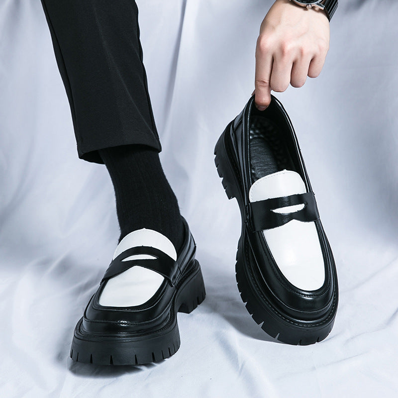 Saisonnier Tendance de style britannique Chaussure en hauteur épaisse pour hommes