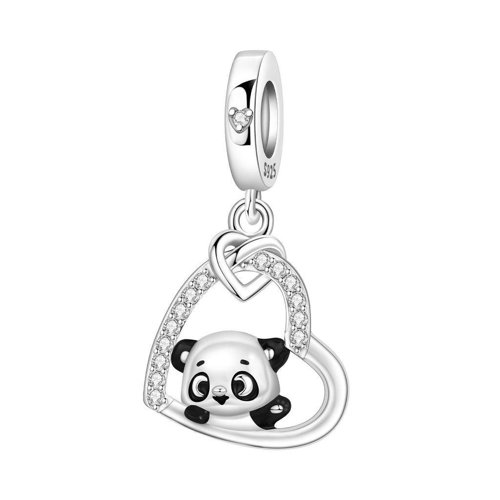 Bamboo mignon Panda bricolage perles de cuivre pendentif accessoires