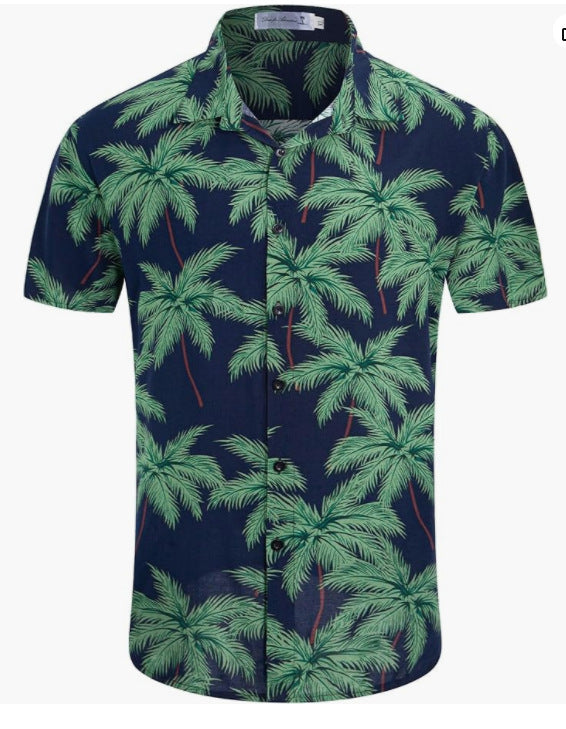Chemise Homme imprimé 3D à manches courtes