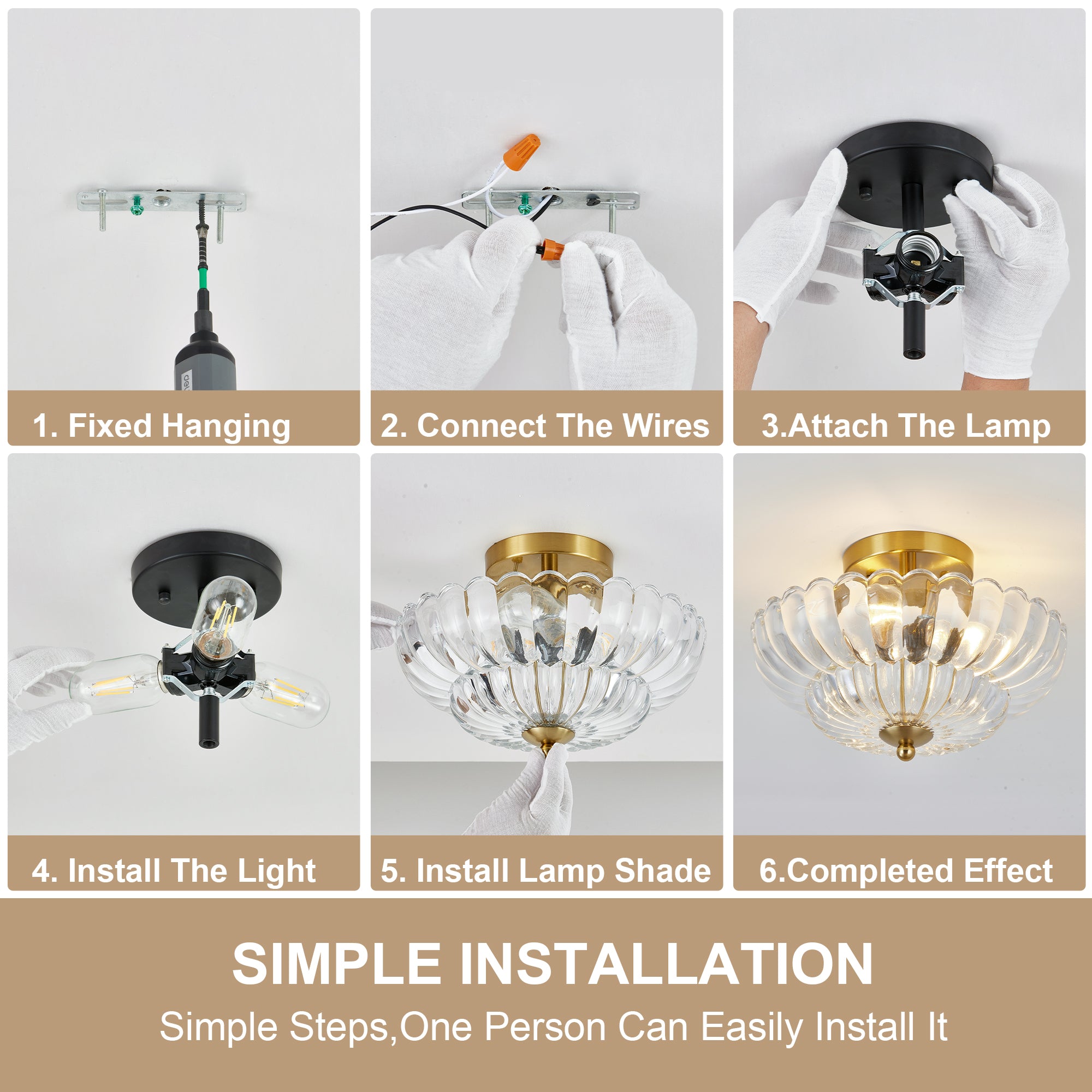 11.8 pouces Semi Flush Mount Plafond lumière