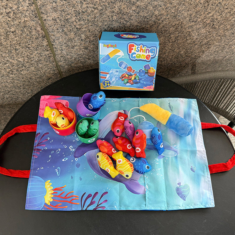 Jouets de pêche pour bébés Tissu Crawling Game Mat Jouets d'éducation précoce en trois dimensions