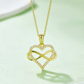 S925 Argent Sterling 4g Collier de coeur infini 45cm 36 Pierre Moissanite Pendentif avec GRA