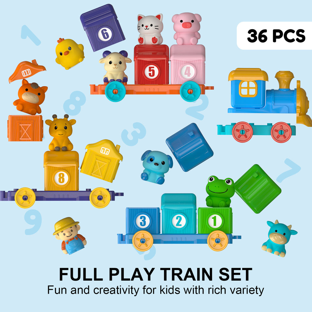 Digital Animal Train baby early education finger puppet cognitive