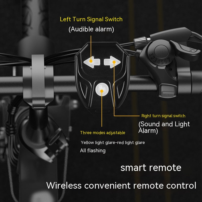 Vélo USB Charging Wireless Remote Control Steering Taillight Détachable Night Riding Wa