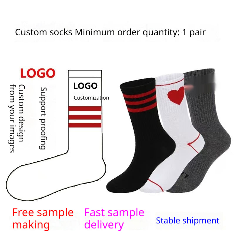 Chaussettes Unisex de couleur unie mi-calf