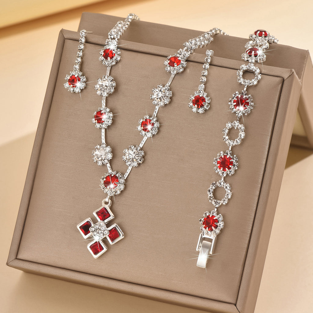 Boucles d'oreilles en Strass Flower d'Amazon
