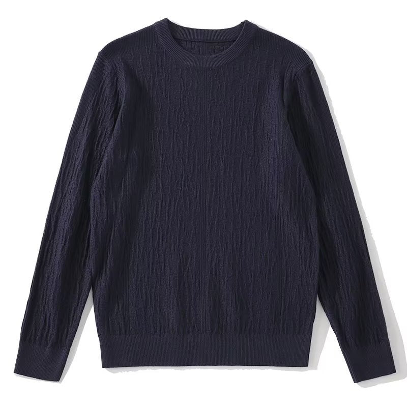 Chandail de base Jacquard à col solide pour hommes SpringAutomn