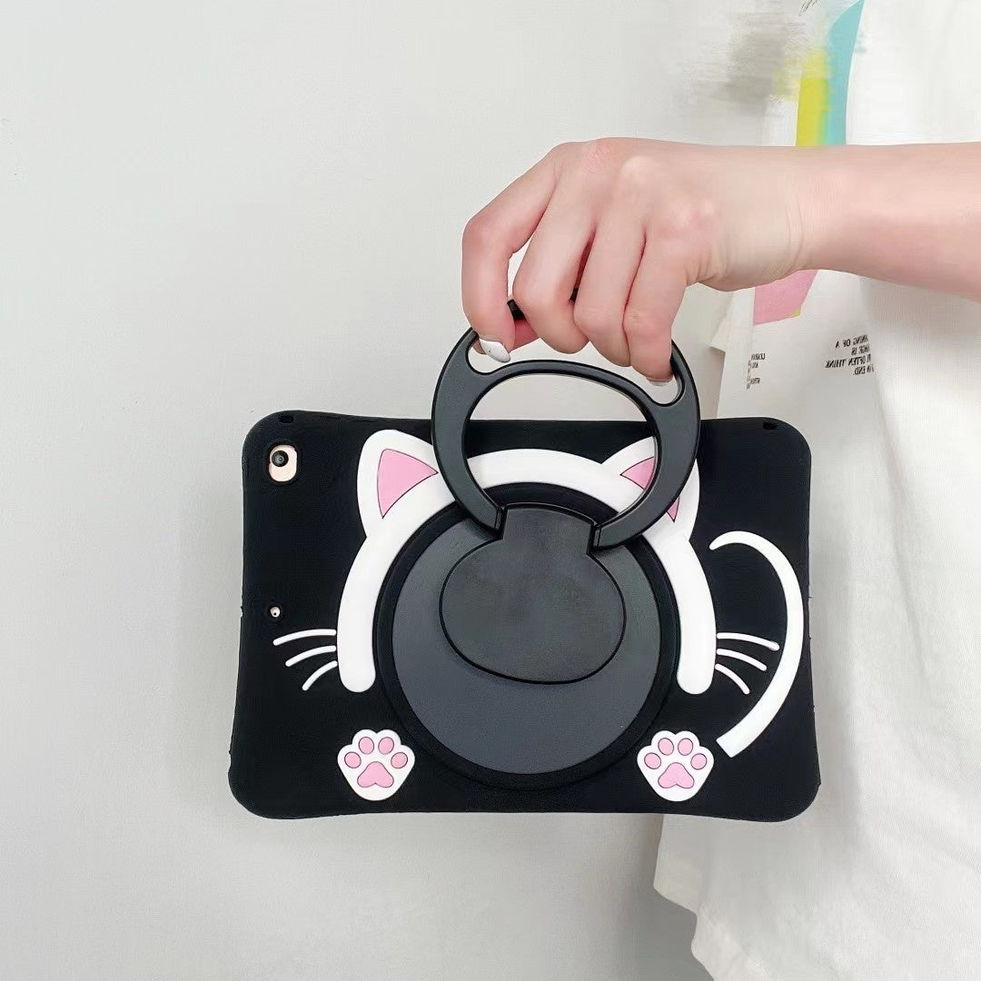 Support rotatif Cartoon Cat Face Tablet Case
