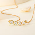 S925 Argent plaqué or Lunette 4 tons Collier de Moissanite 47cm D Couleur VVS1 GRA certifié