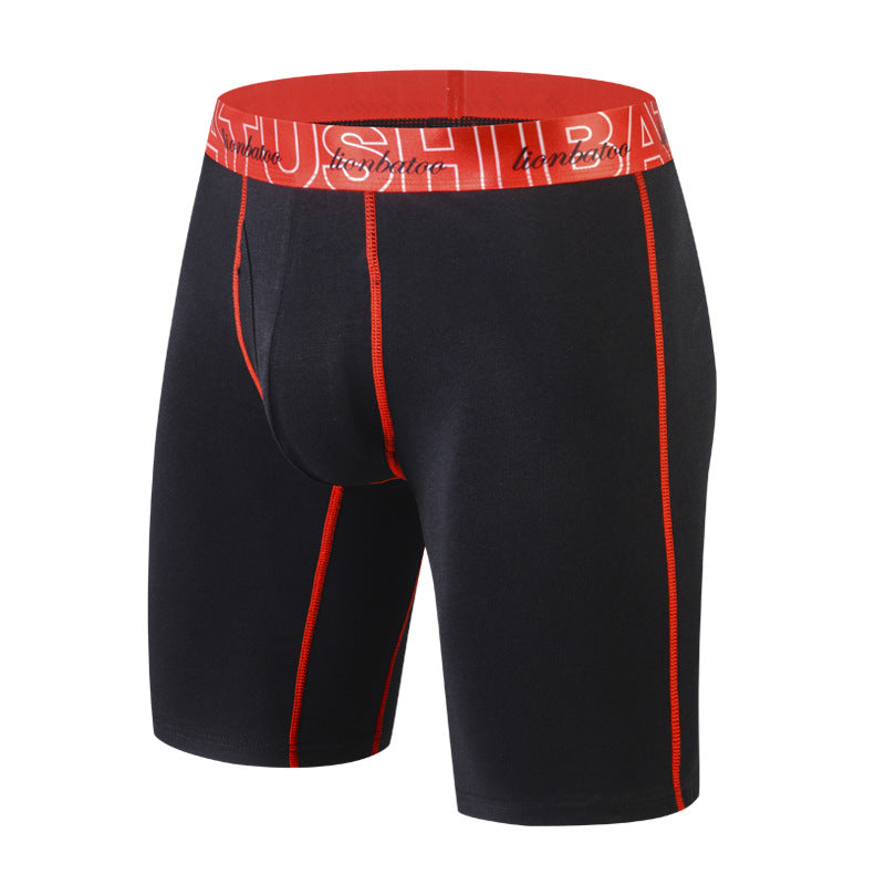 Sous-vêtements pour jambes longues pour hommes Coton Boxers pour jambes anti-friction