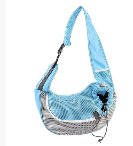 Sac pour animaux de compagnie-Burberry Modèle à épaule unique-Vue sur l'eau Bleu-L Taille-1 pièce