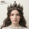 Tête haute en alliage sombre Strass Crownstylish