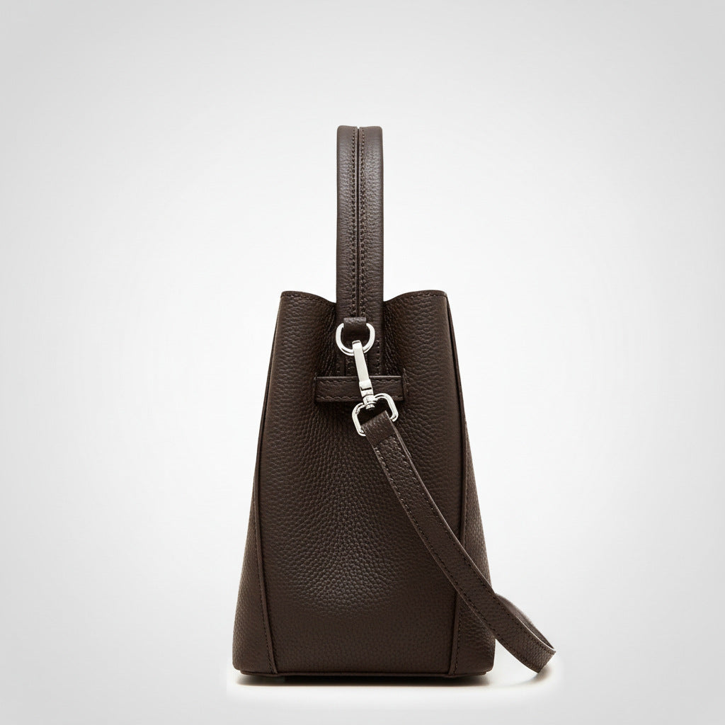 En automne et en hiver véritable sac de seau de légumes en cuir pour les femmes