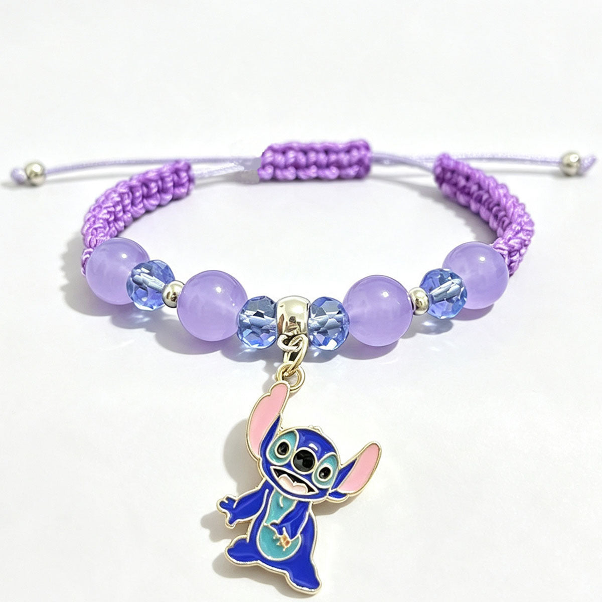 Bleu mignon Alien Cartoon caractère bracelet tissé à la main cordon tressé à la main pour un